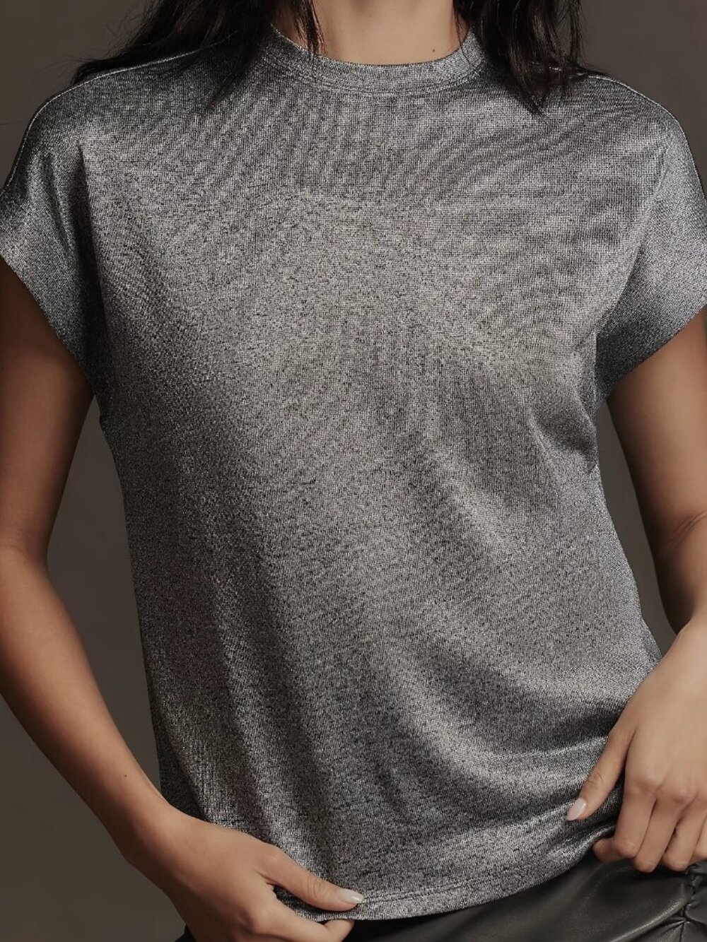 By Anthropologie Silky Shimmer Tee